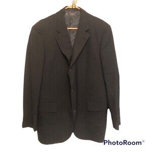 Brooks Brothers Size 42R Makers Brooksease Black Wool 1/2 Lined Suit Jacket